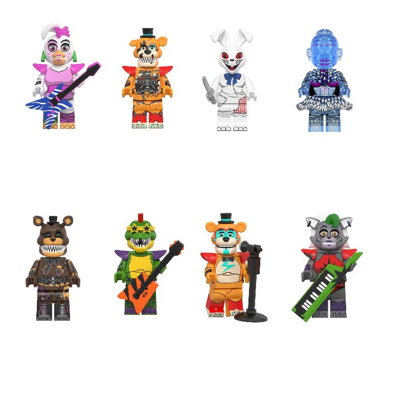 Entzückendes Freddy Bonnie Mini-Blöcke Ornament Heißes Spiel Figur Cartoon Montagebausteine Spielzeug Partygeschenke Kindergeschenke