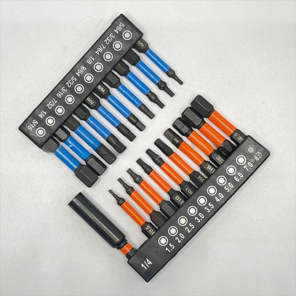 1/4in Hex Shank Allen Wrench Bit Set Precision Impact Driver Bit Set  Electric Drill Use