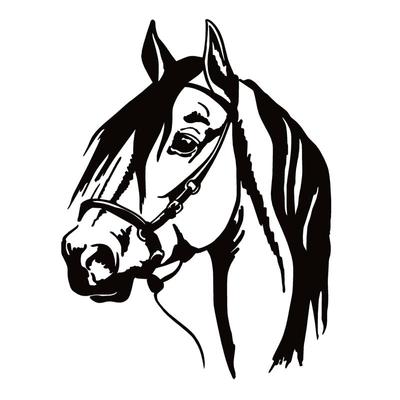 40677# Horse Head Sticker On The Car Vinyl Decal Waterproof Decoration for Rear Window Car Stickers