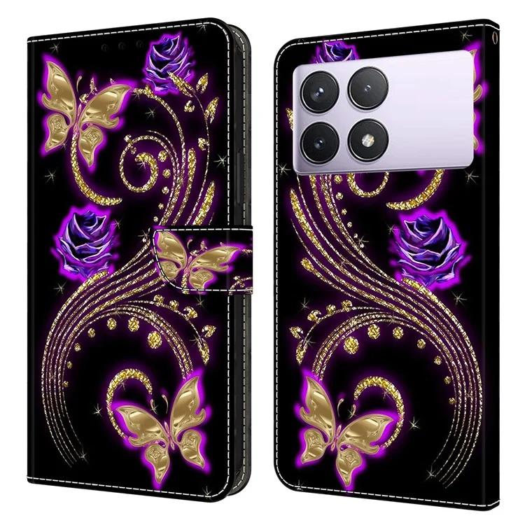 

Для Xiaomi Redmi K70E 5G/Poco X6 Pro 5G кожаный откидной чехол-бумажник с 3D-принтом и чехлом для телефона