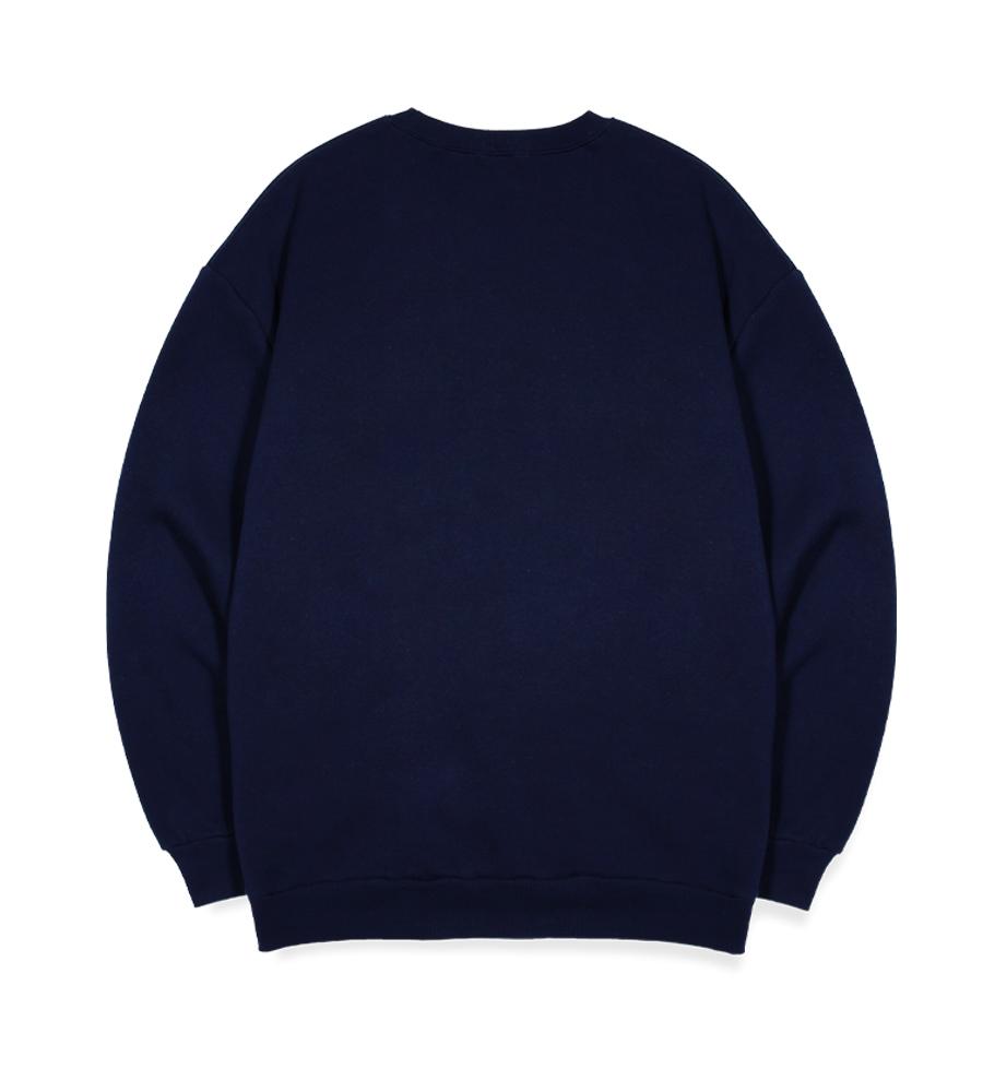 NP STUDIO Feeders Graphic Oversized Sweatshirt Navy