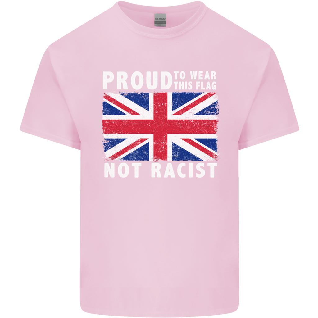 Proud to Wear Flag Not Racist Union Jack Unisexs Light Cotton TShirt