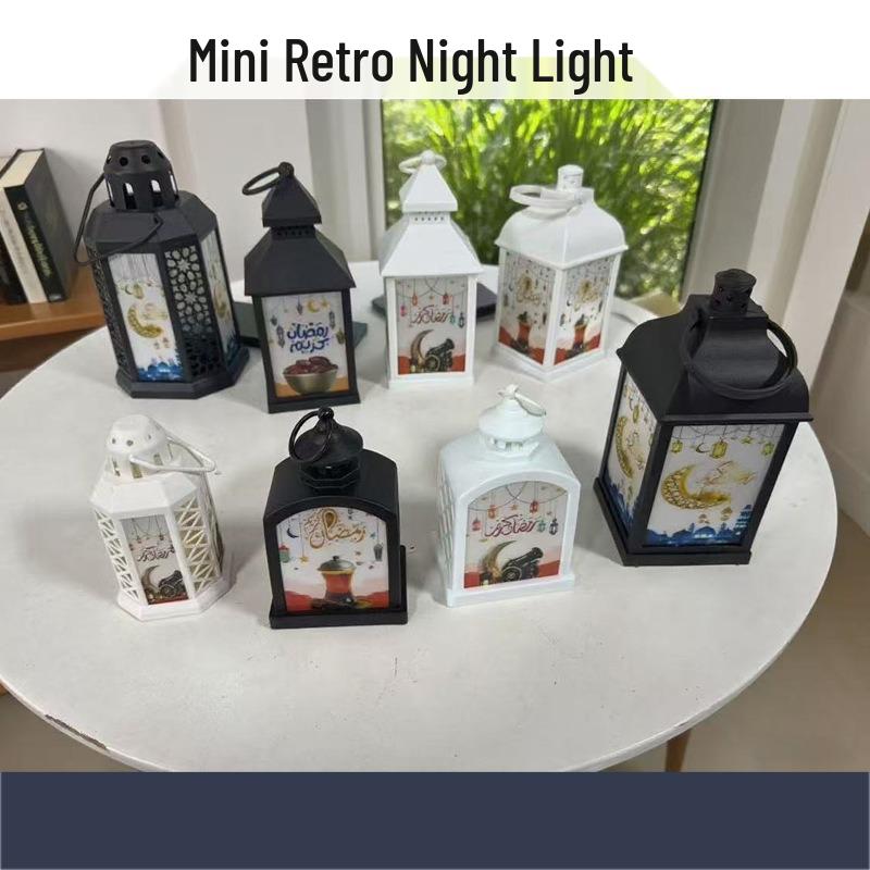 Classic City Retro LED Candlestick with Battery-Warm Light Alloy Ornament