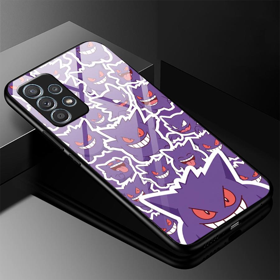 

Cool Gengar Pokemon Glass Case for Samsung Galaxy A57 A55 A24 A54 A37 A56 A36 A06 A25 A16 A32 A14 A34 A13 A26 A15 Phone Cover Galaxy A13 5G