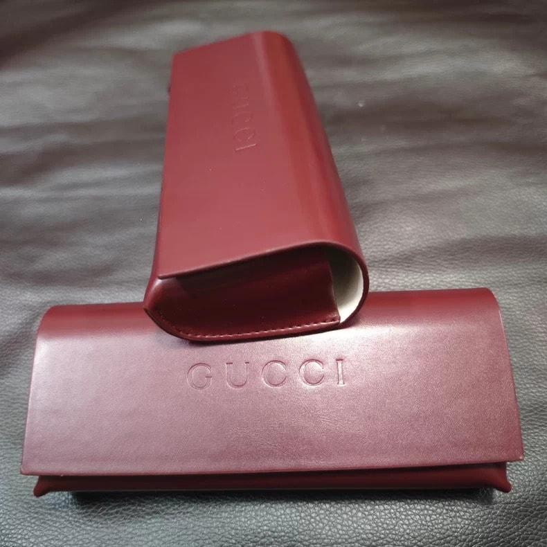 Gucci Custodia in Pelle Bordo Occhiali da Sole