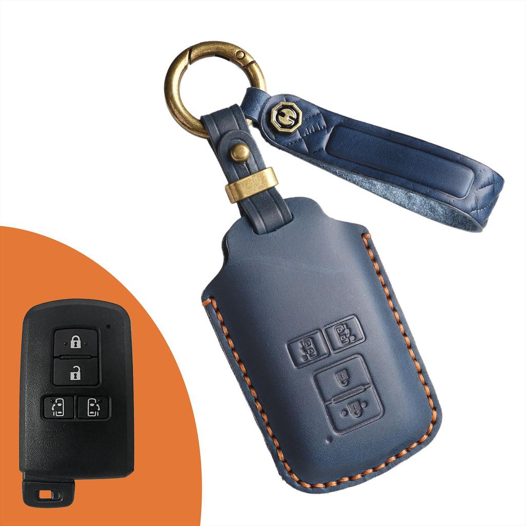 The New Retro Key Cover Is Suitable for the Old Toyota Car Handmade Real Cowhide Key Protection Bag.
