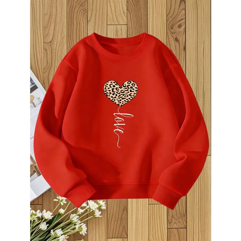 European Sizes Kids' Round Neck Hoodie Fashion Print Versatile Top