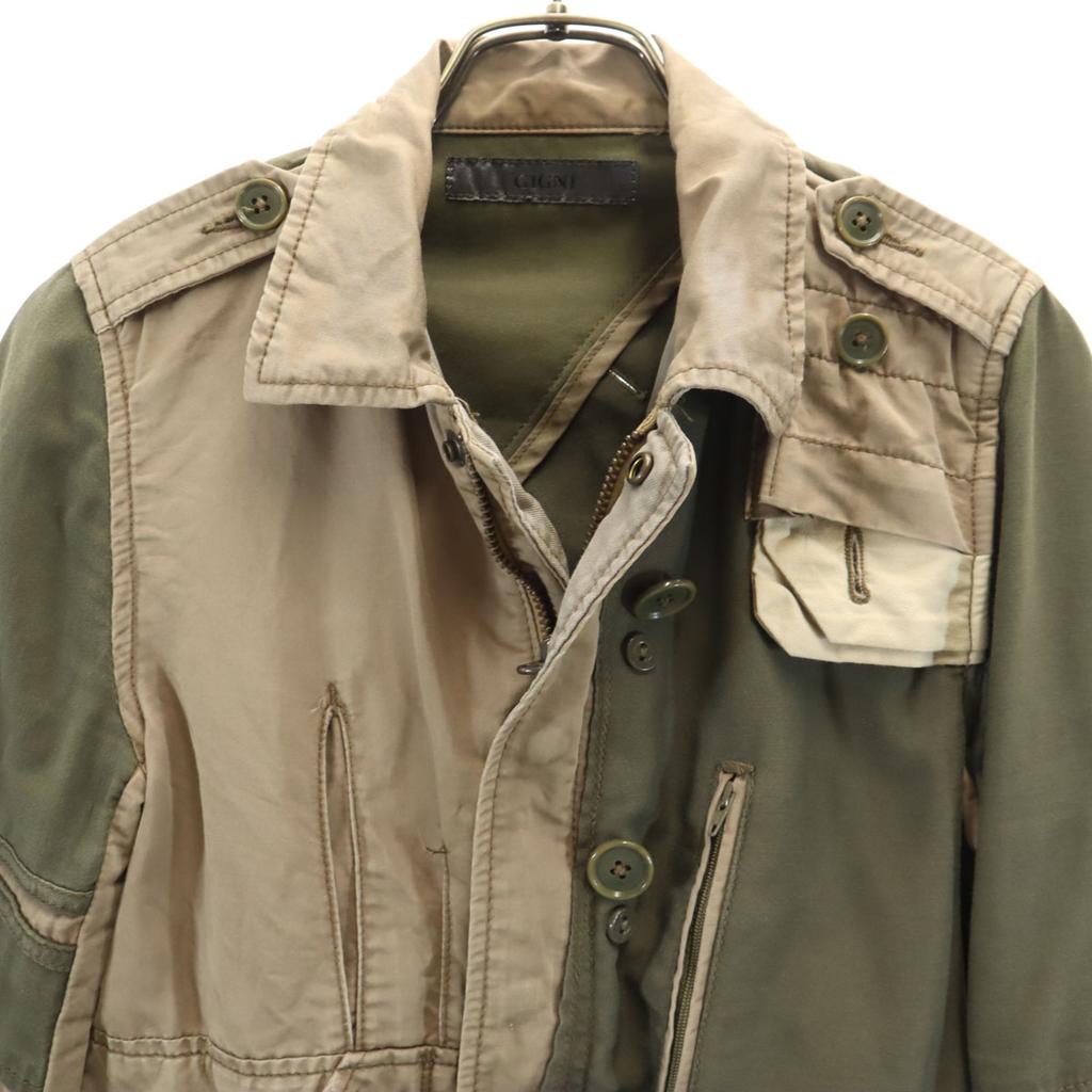 GIGNI made in Japan patchwork Military jacket khaki Women Used