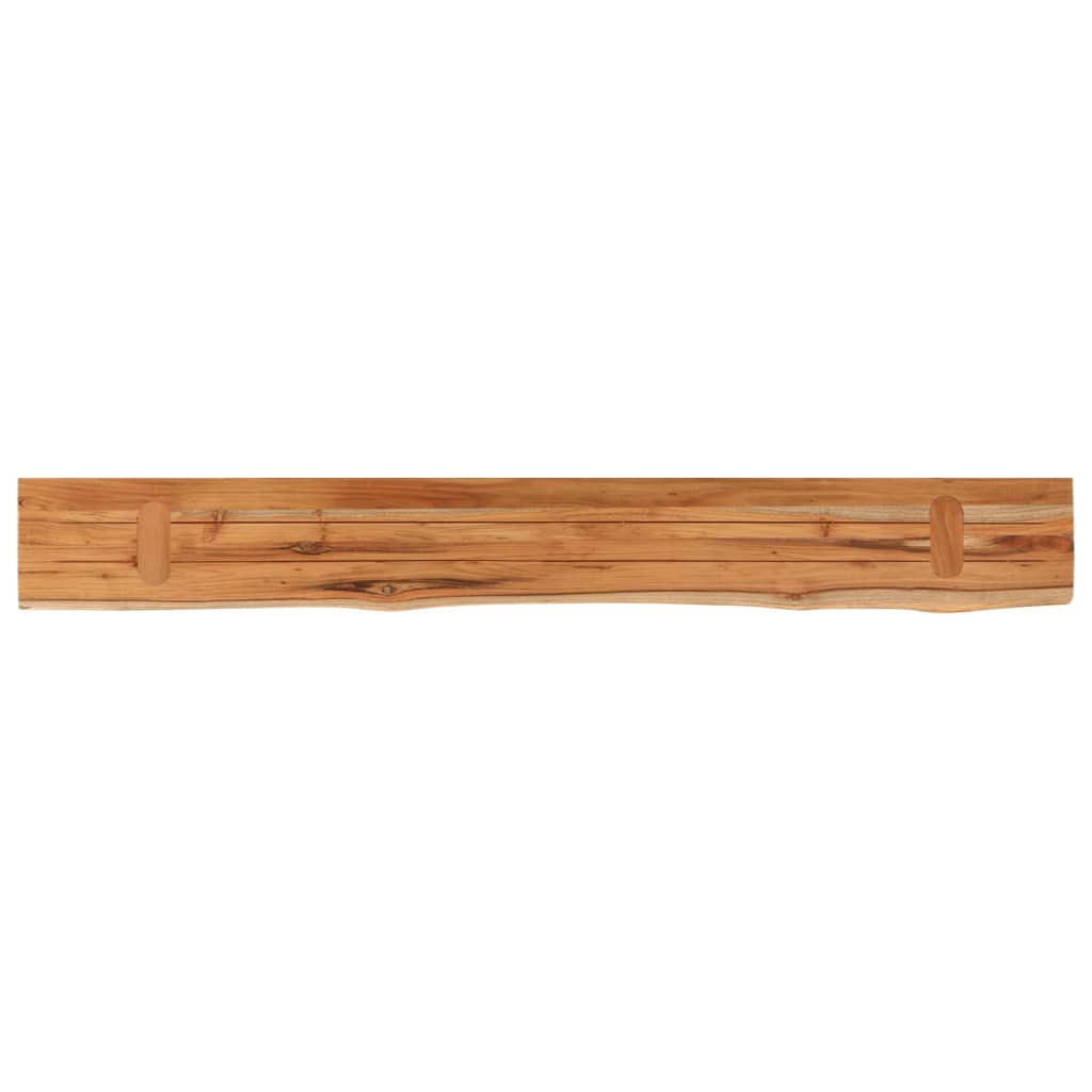 Wall Shelf 160 x 20 x 2.5 cm Rectangular Solid Acacia Wood with Natural Edge