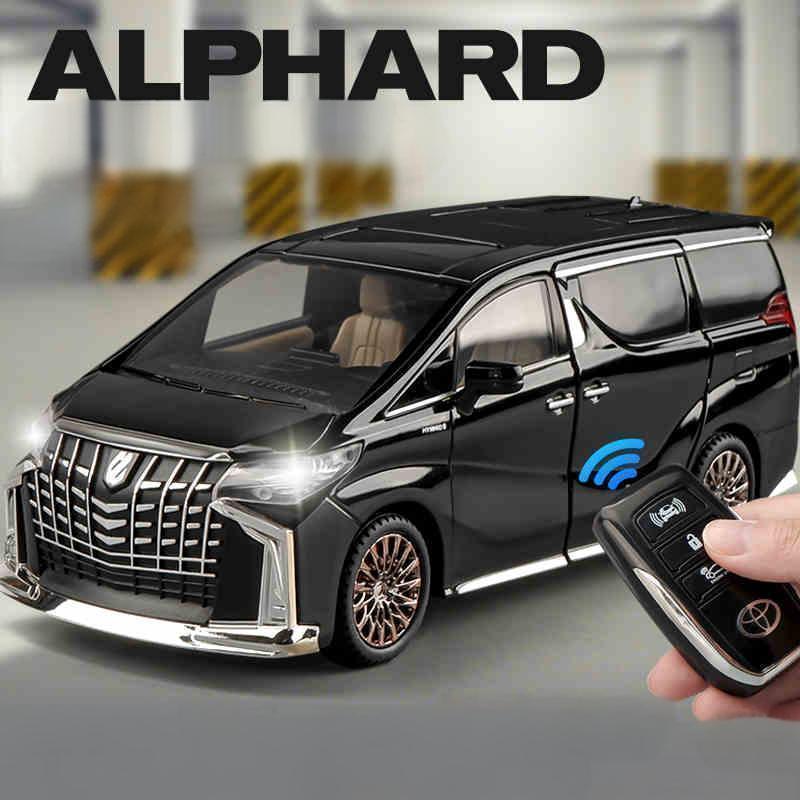 

1:24 Toyota Alphard Key Control Alloy Car Model Sound and Light Pull Back Children s Toy Collectibles Birthday gift чорний