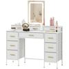 Multi Storage Elegant Dressing Table With Led Mirror White