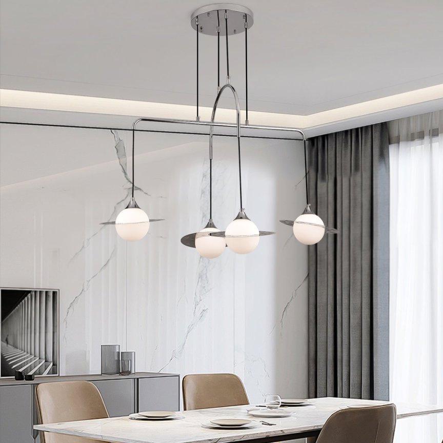 Nordic Minimalist Glass Chandelier for Hotel, Bedroom, Restaurant, and Bar