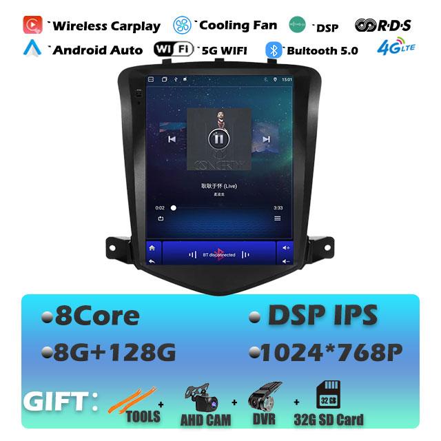 For Chevrolet Cruze 2008-2019 Carplay Android 14 Head Unit Car Radio Multimedia Video Player GPS Navigaion Stereo Audio