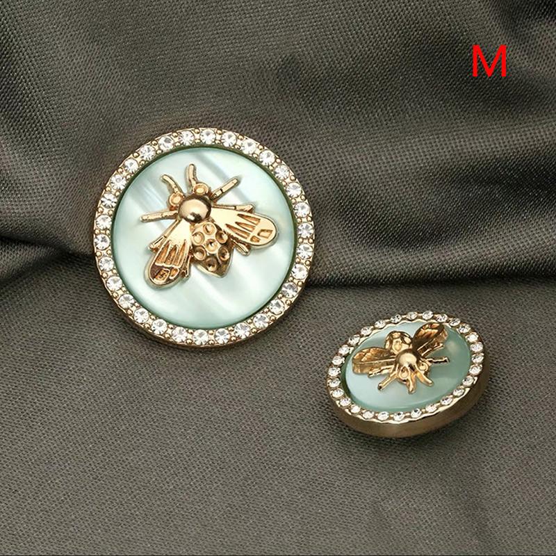 6Pcs Bee Metal Flower Buttons For Women Dress Coat Suit Cardigan Sewing Button