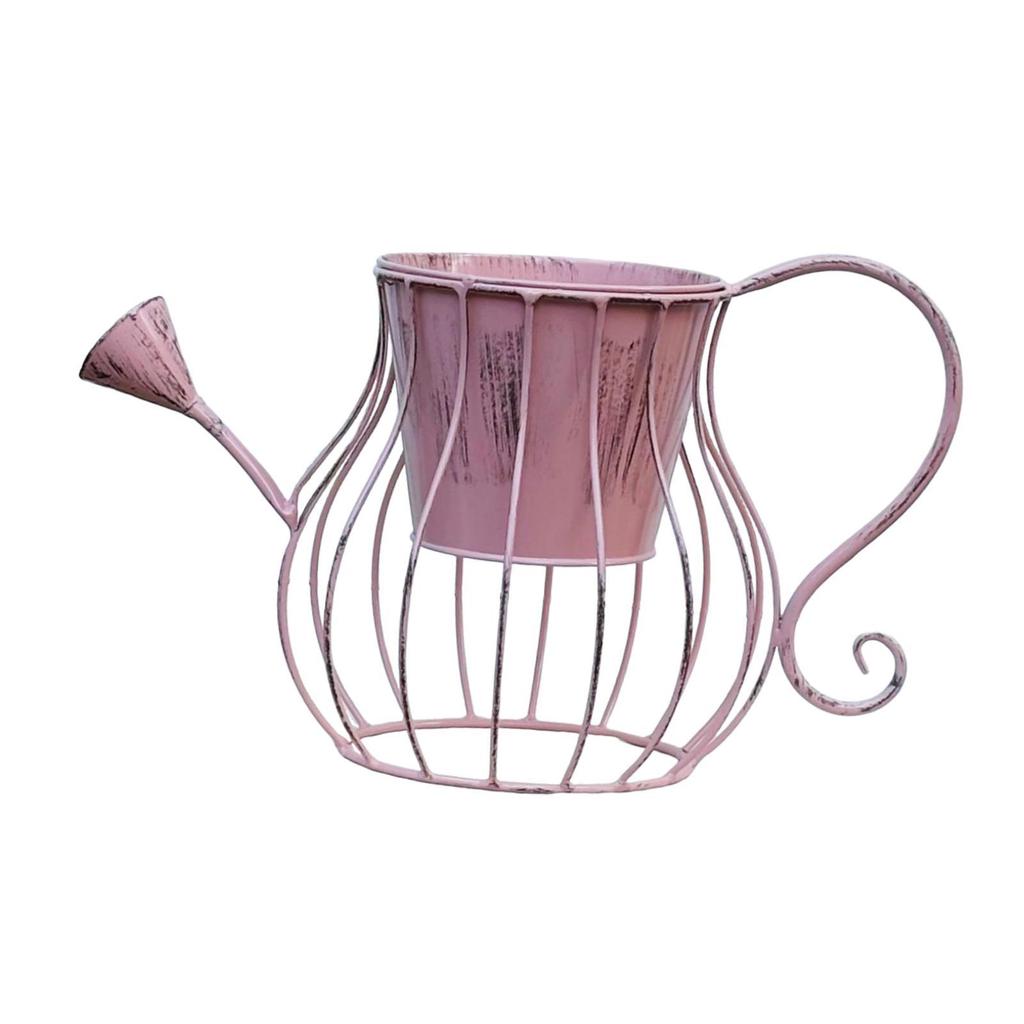 Văzătoare în formă de stropitoare Ghiveci pentru plante Ghiveci de flori Decorațiune pentru casă Cadou unic cu mâner Ghiveci rustic din fier Ghiveci de flori pentru grădină în aer liber