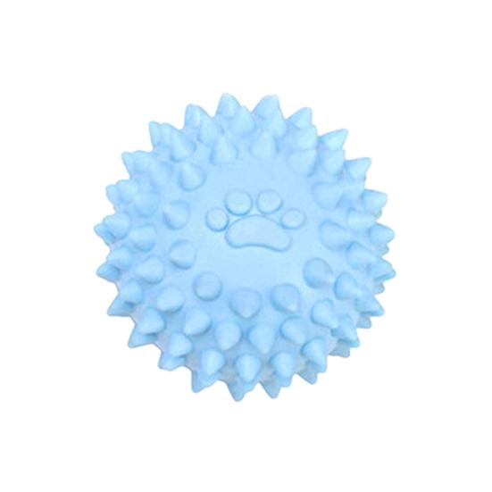 

Spiky Dog Chew Toy Rubber Dog Teeth Cleaning Toy Puppy Teething Toy with Braided Fabric Strips for Small Medium Dogs Tug-of-War Play B синій