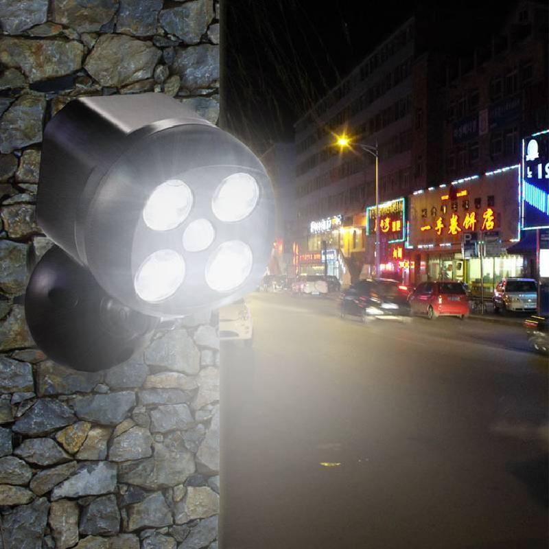 Lumen Outdoor 600 Led Security Light Powered Wireless Motion Sensor Light Black