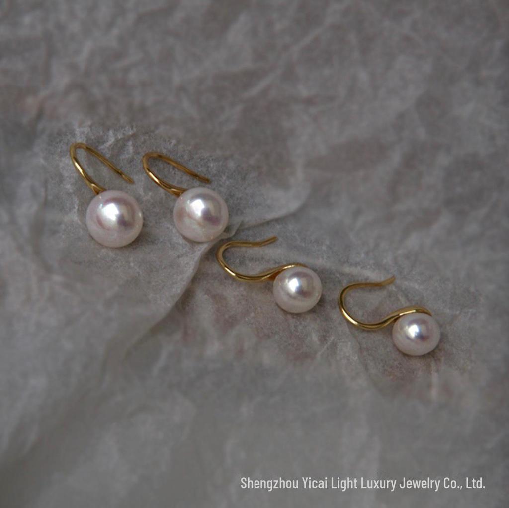 Farbenfrohe Luxus-Licht-Ohrringe: Naturale Süßwasserperle mit S925 Sterlingsilber & Vergoldeten High Heel Haken