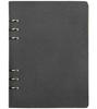 Stylish A5 Binder Business Ring Schedule Memo Office Black Notebook, 6-hole, Leather, Organizer, Notebook, Loose-leaf, Simple, Diary, Notebook, Blank,
