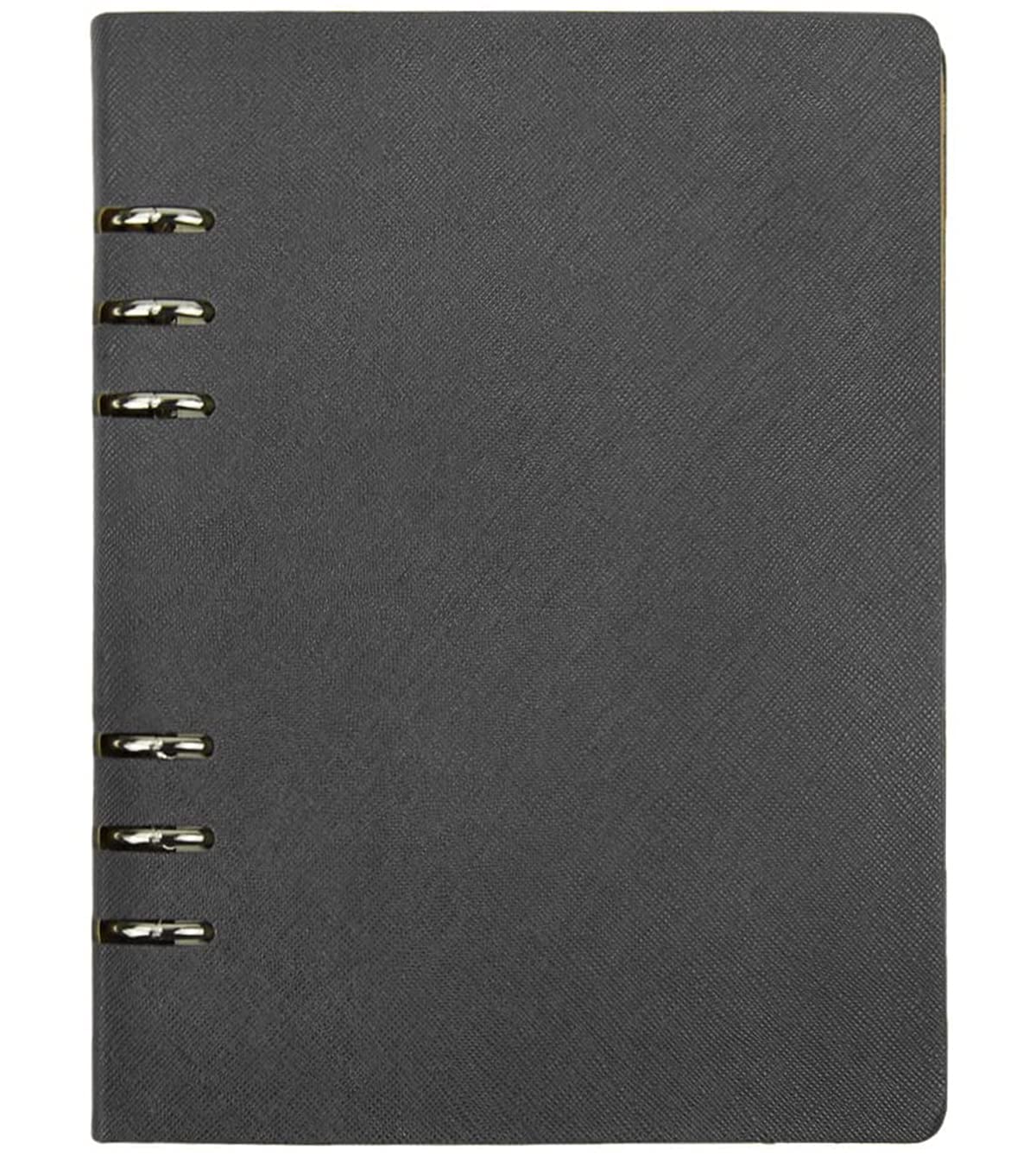 

Стильный А5 бизнес кольцевой блокнот расписание памятка офис черный блокнот, 6 отверстий, кожа, органайзер, блокнот, на разъемных листах, простой, дневник, блокнот, пустой, чёрный