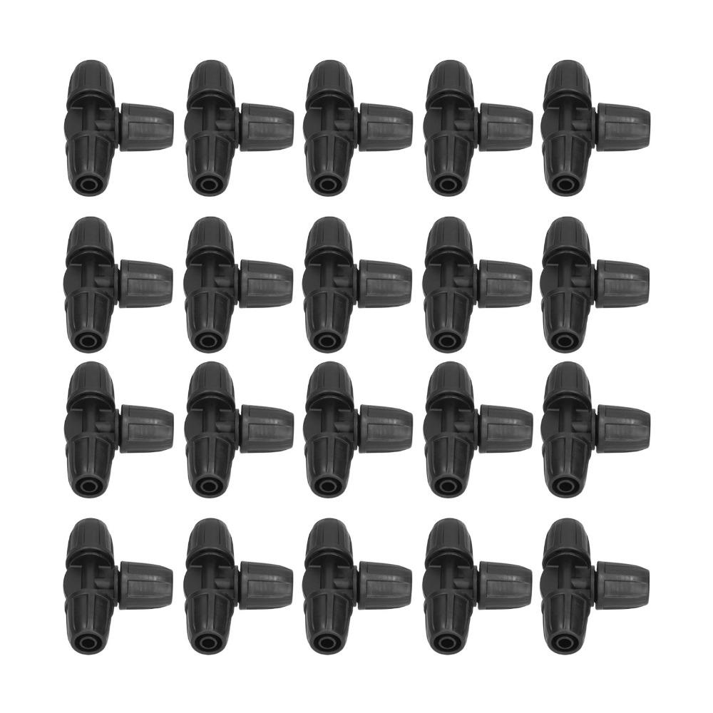 20PCS Plastic Drip Irrigation Tee Connector Black 5/16 Inch Drip Tee  Garden Irrigation