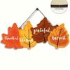 Yousheng Fall Welcome Door Sign for Front Door, Maple Leaves Wooden Door Hanger, Autumn Thanksgiving Wall Hanging Plaque for Farmhouse Porch, Home