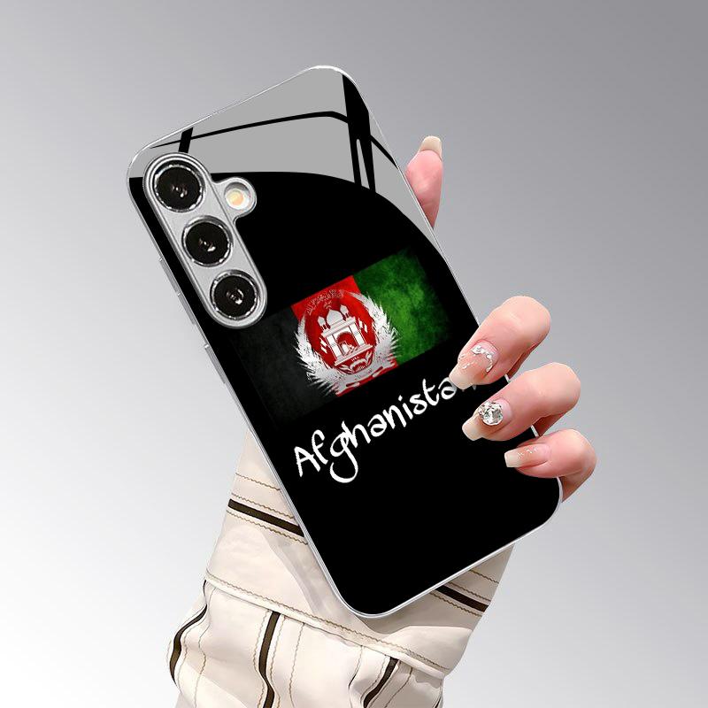 2D Vzor národního znaku Pouzdro na telefon pro Samsung S26 S25 S24 S23 S22 S21 S20 A56 A36 A16 - Galvanicky pokovený skleněný ochranný kryt