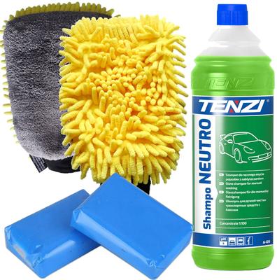 Tenzi Neutro 1L Car Shampoo + Mitt + Clay Bar for Car Paint