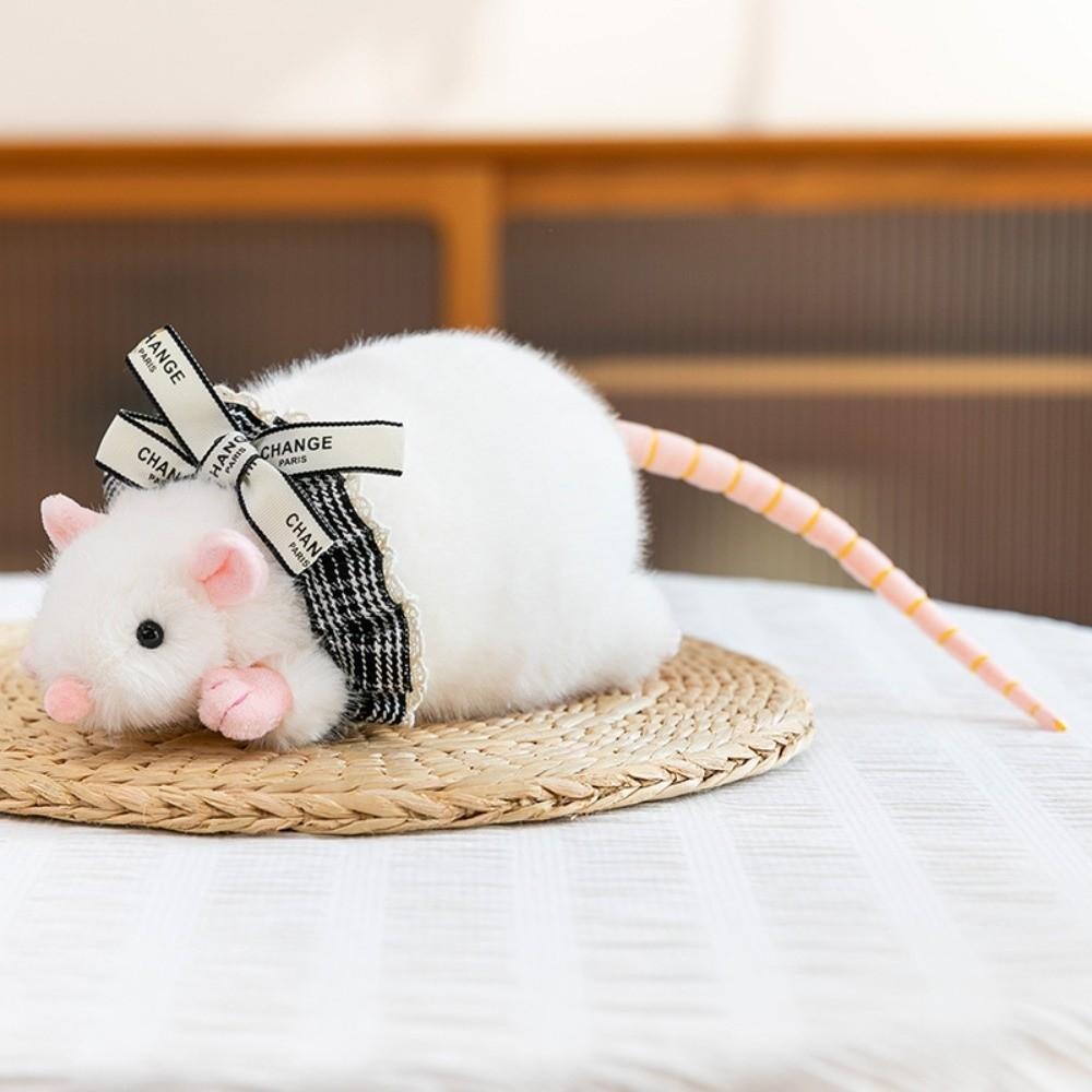 Plush Mouse Doll Floral Dress Mouse Toy Creative Flower Branch Rat Doll  Kids Gift Birthday