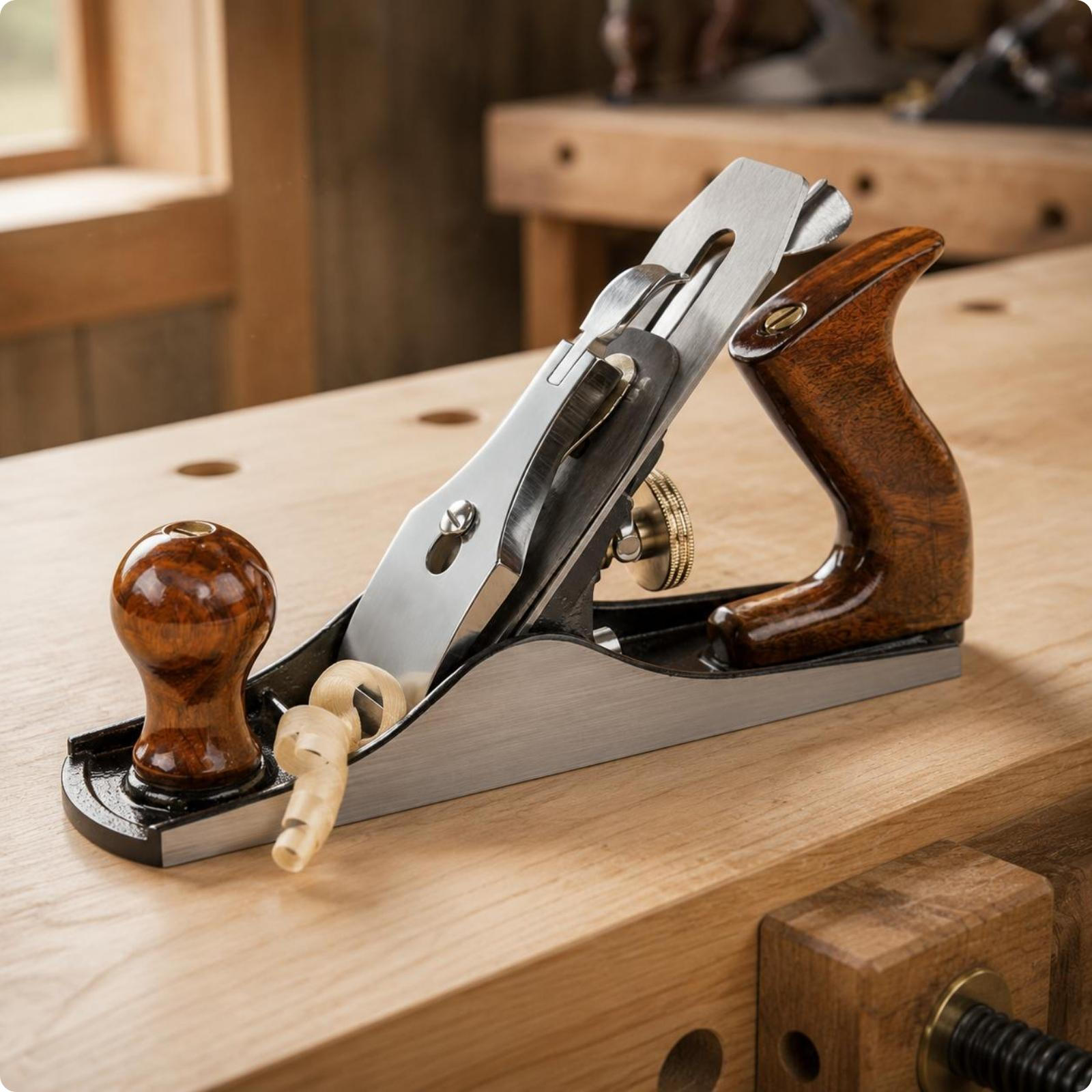 Small Hand Plane Wooden Handle Manual Wood Planer Portable Smoothing