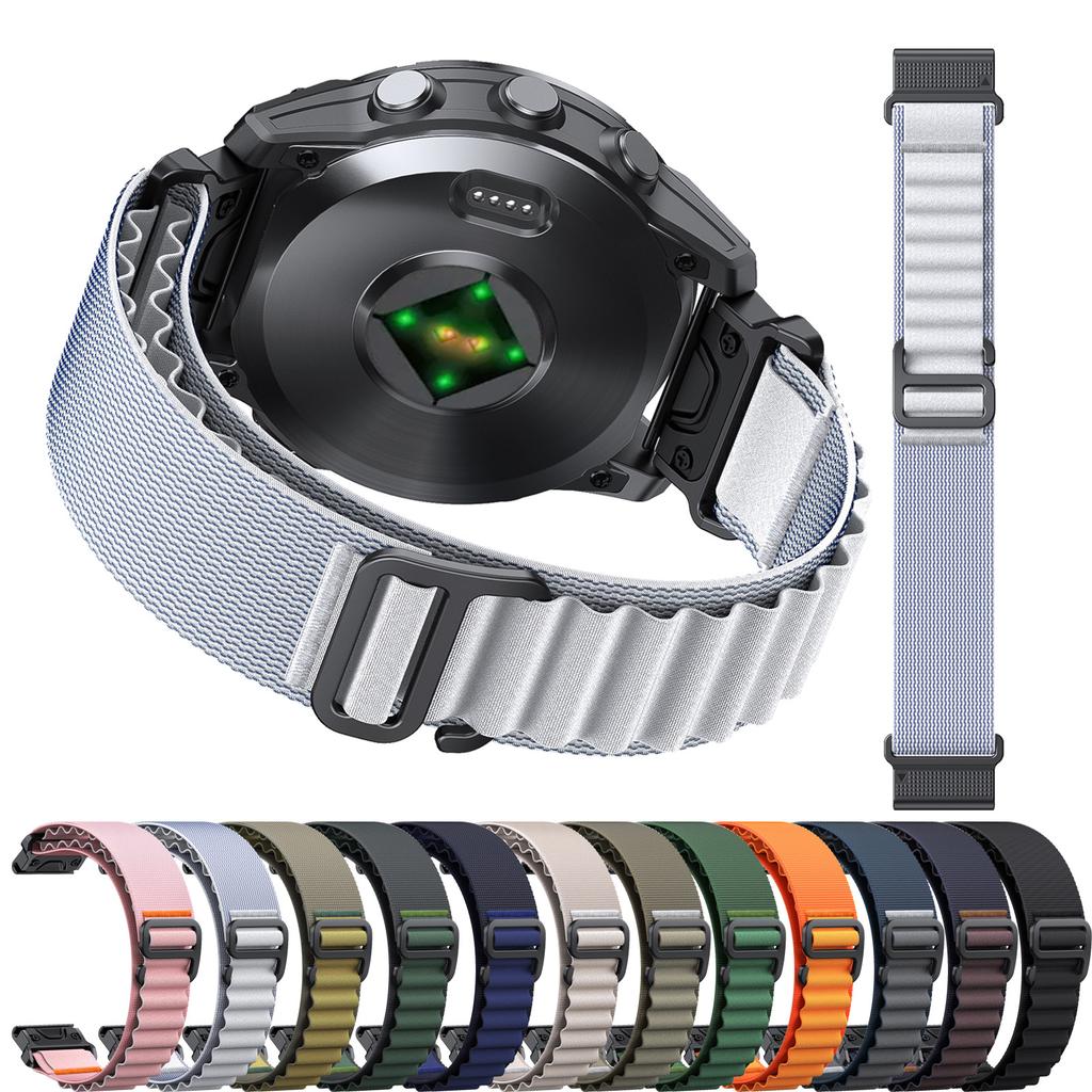22mm 26mm Nylon Quick Fit Strap for Garmin Fenix 8 7X 7 Pro Fenix 6X 6 5X 5Plus Tactix 7 Forerunner 965 955 Enduro 2 Loop Band