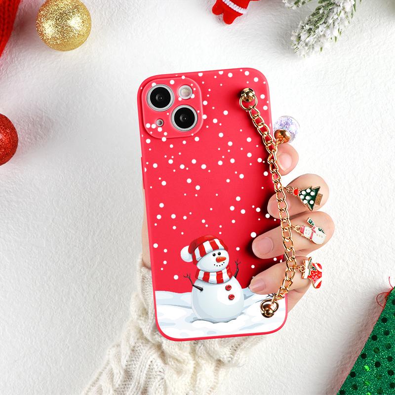 For Samsung A21S A53 A12 A13 A32 A72 A22 A23 A51 A50 A52 A70 A71 A73 A31 A40 A41 A03 S A02S A10 A33 Cute Christmas Lanyard Case