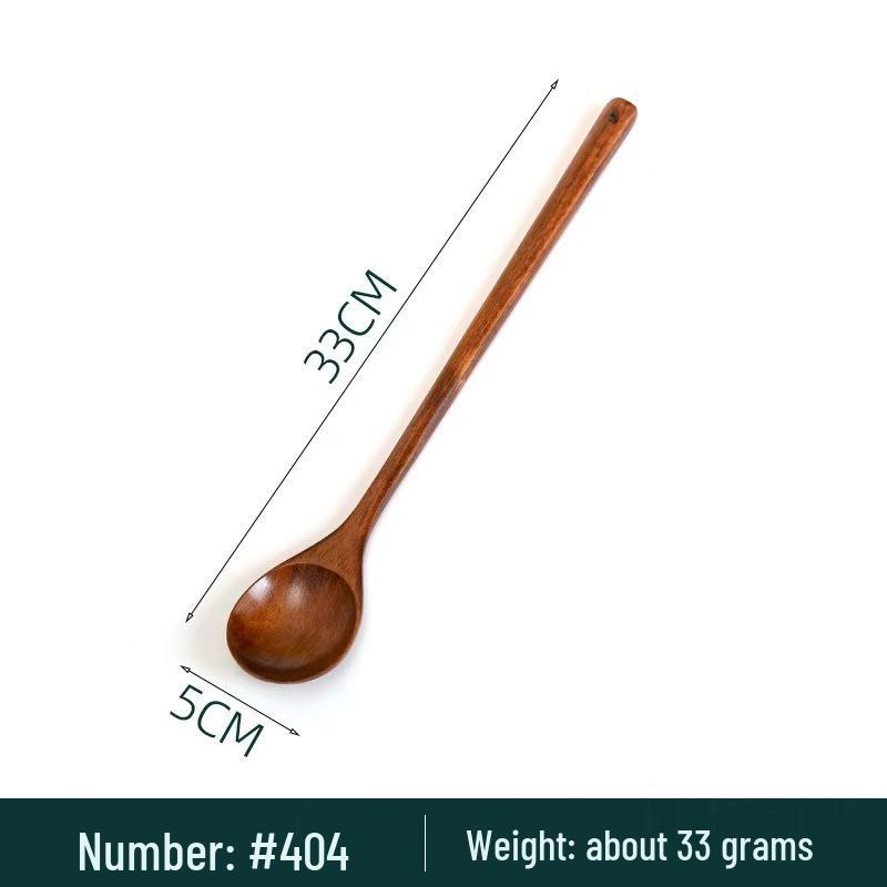 Long Handle Wooden Spoon - Japanese Korean Style for Seasoning, Honey, Stirring, and Coffee - Thin Handle Tableware.