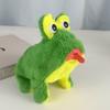 Electric Plush Frog Toy with Sound Movable Tongue Interactive Walking Animal Plushie Musical Stuffed Doll Kids Boys Girls Birthday Gift