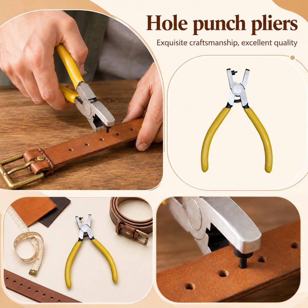 Leather Watch Strap Hole Punch Pliers - Hand Tool for All Leather Projects