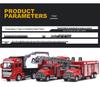Children's Alloy Transport Toy: Pull-Back Fire Truck, Trailer, Tank & Excavator