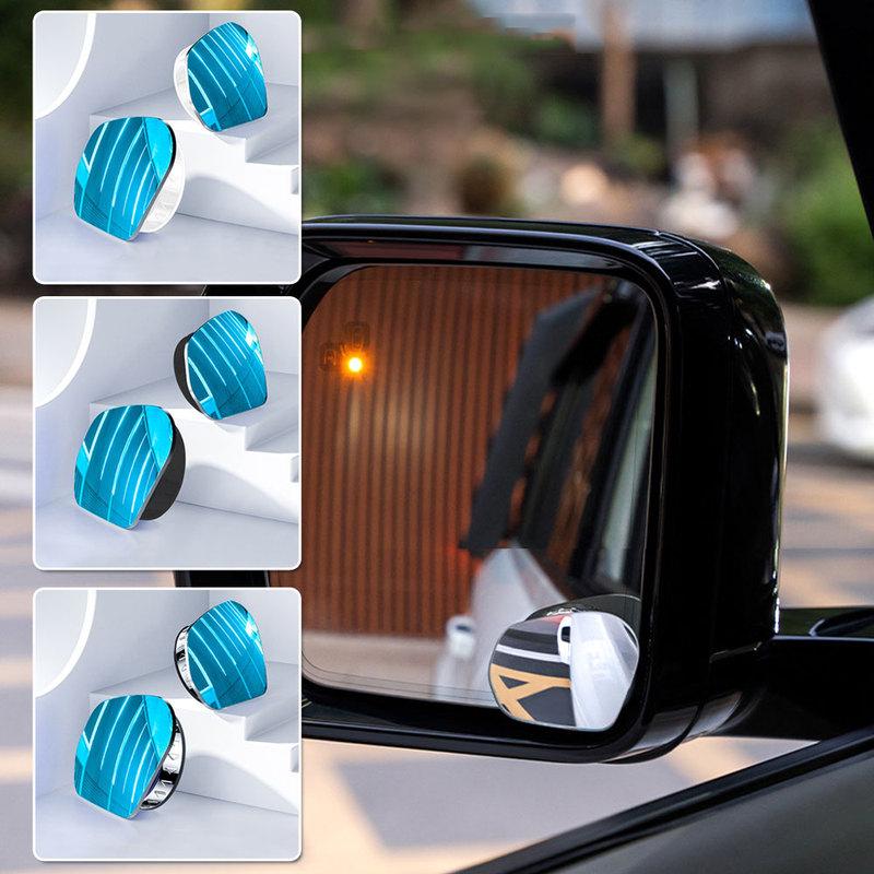 2pcs Car Frameless Wide-angle Rearview Car 360 Degree Adjustable Rearview Mirror Car Blind Spot Mirror Auto Exterior Accessories