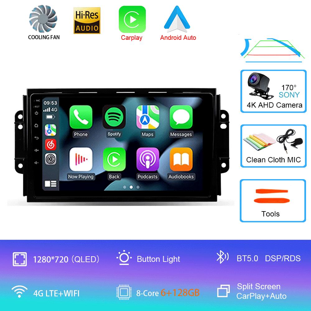 Car Radio 4G DSP Android 14 For Chery Tiggo 3 3X Tiggo 2 Multimedia Video Player Carplay GPS Navigation Stereo Autoradio DVD