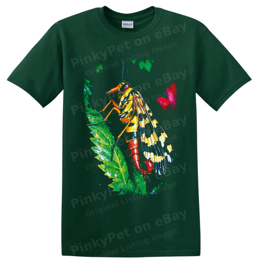 Grasshopper T Shirt Colorful Tropical Insect Leaf Nature Graphic Tee Gift Art