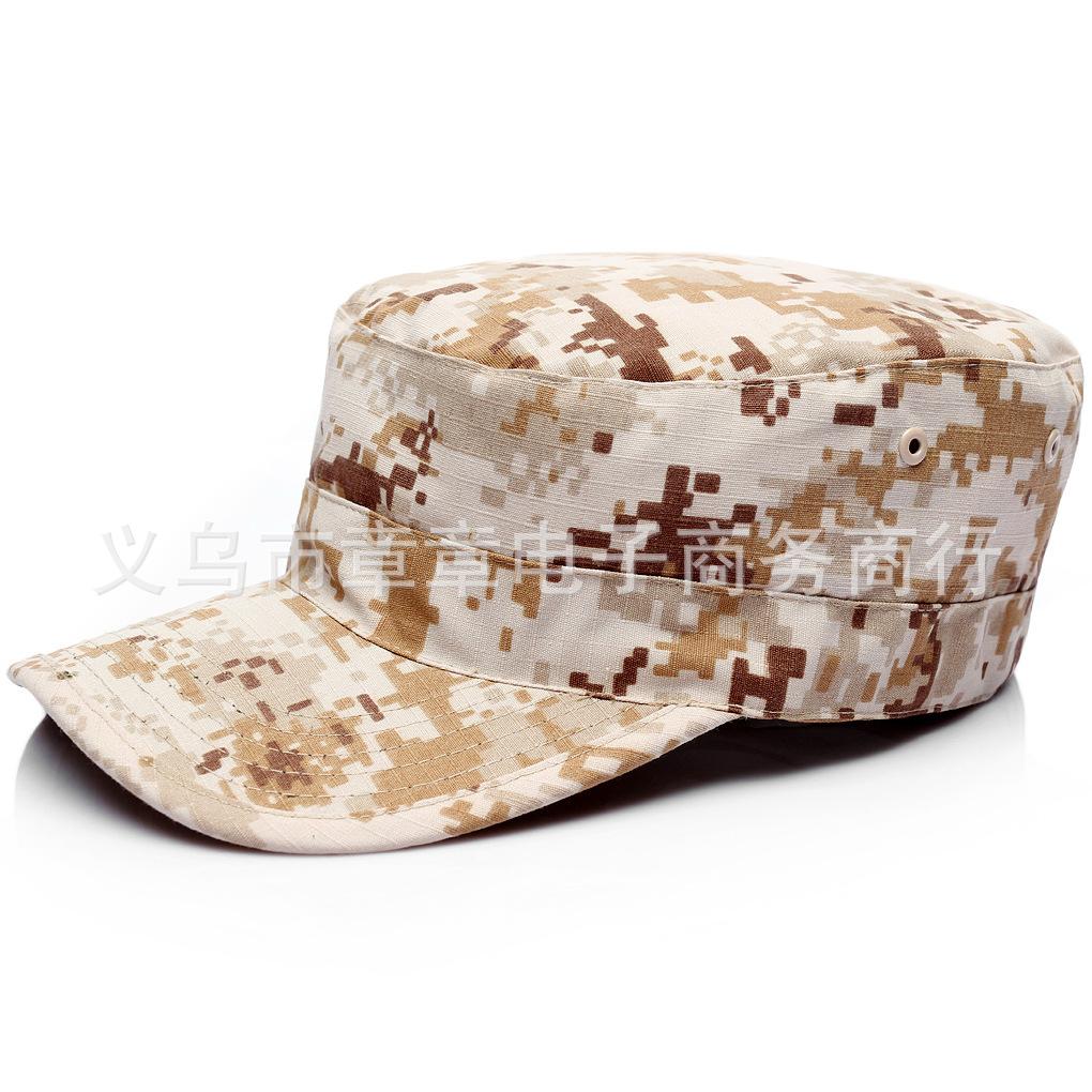 Summer Camouflage Casual Flat Hat, Outdoor Men's and Women's Military Fan Hat, Baseball Cap, Combat Cap, Soldier Cap