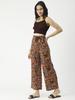 Moomaya Printed Summer Coord Set, 2 Pcs Set Crop Top with Palazzo Women