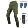 Mens Motorcycle Racing Pants Motorbike Protective Riding Trousers Slim Fit Multi-pocket Cargo Jeans With Silicone Pads
