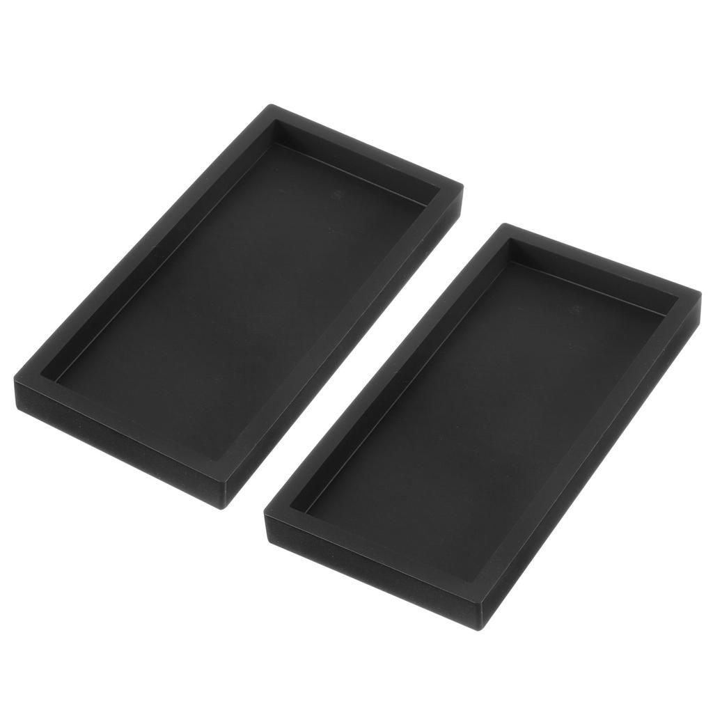 Bathroom Vanity Trays Silicone Bathroom Tray Shatterproof Durable Rectangle Bathroom Tray for Restroom Dresser Kitchen 1/2pcs