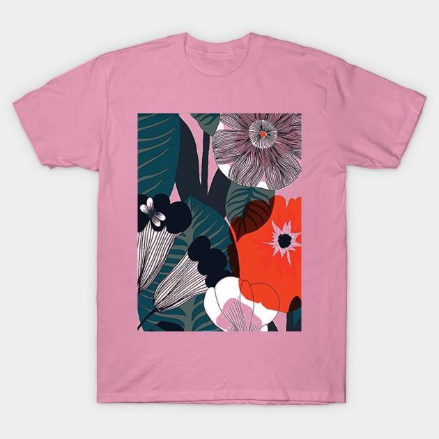 T Shirt Women Graphic Botanical Tropical Floral Boho Bohemian Il Harajuku Print Kawaii Tshirt Summer Short Sleeve Female T-Shirt Top Tee