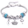 Bangles Jewelry White Butterfly Crown Beads Bracelets Brands Bracelets Fit Women Girl Gift