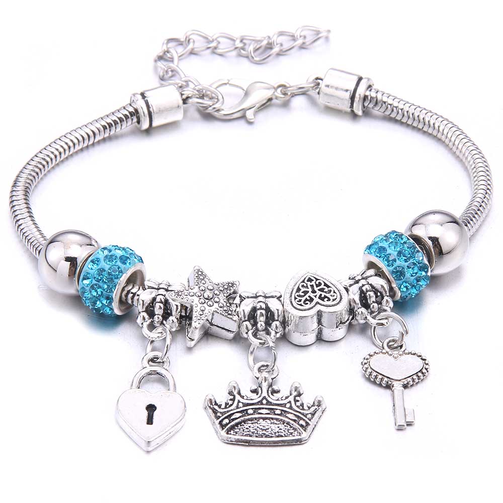 Bangles Jewelry White Butterfly Crown Beads Bracelets Brands Bracelets Fit Women Girl Gift