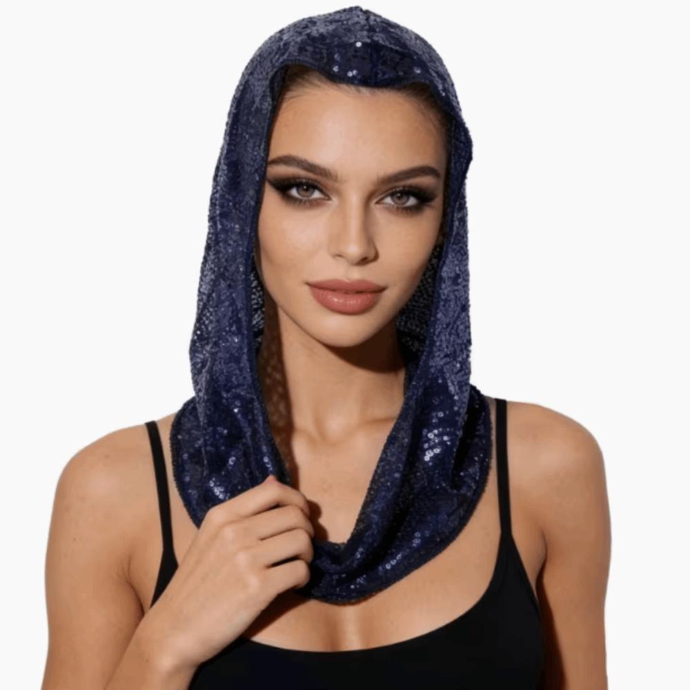Sequin Pullover Hat Polyester Hooded Headscarf New Glitter Turban Sport