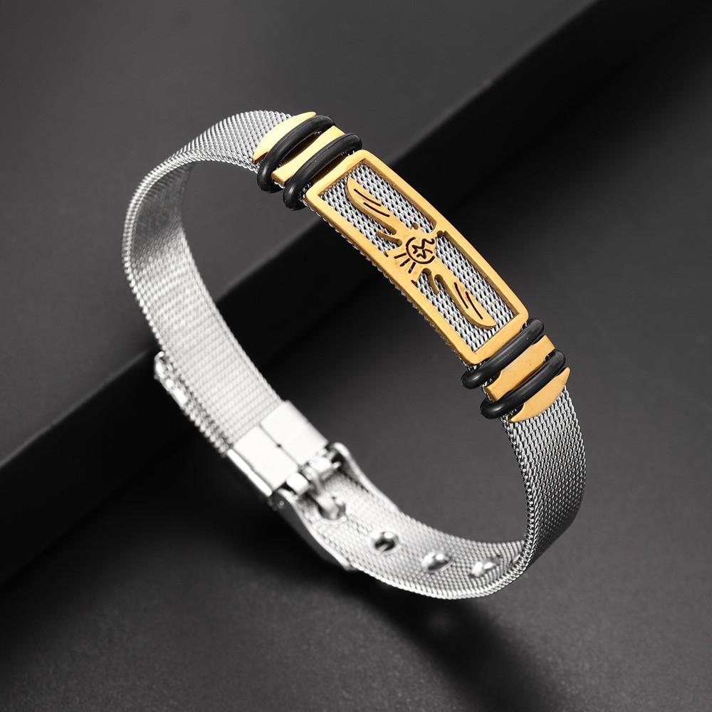 

Стильный браслет в стиле орла, мужской регулируемый браслет из нержавеющей стали, аксессуары для подарков на праздник в стиле панк