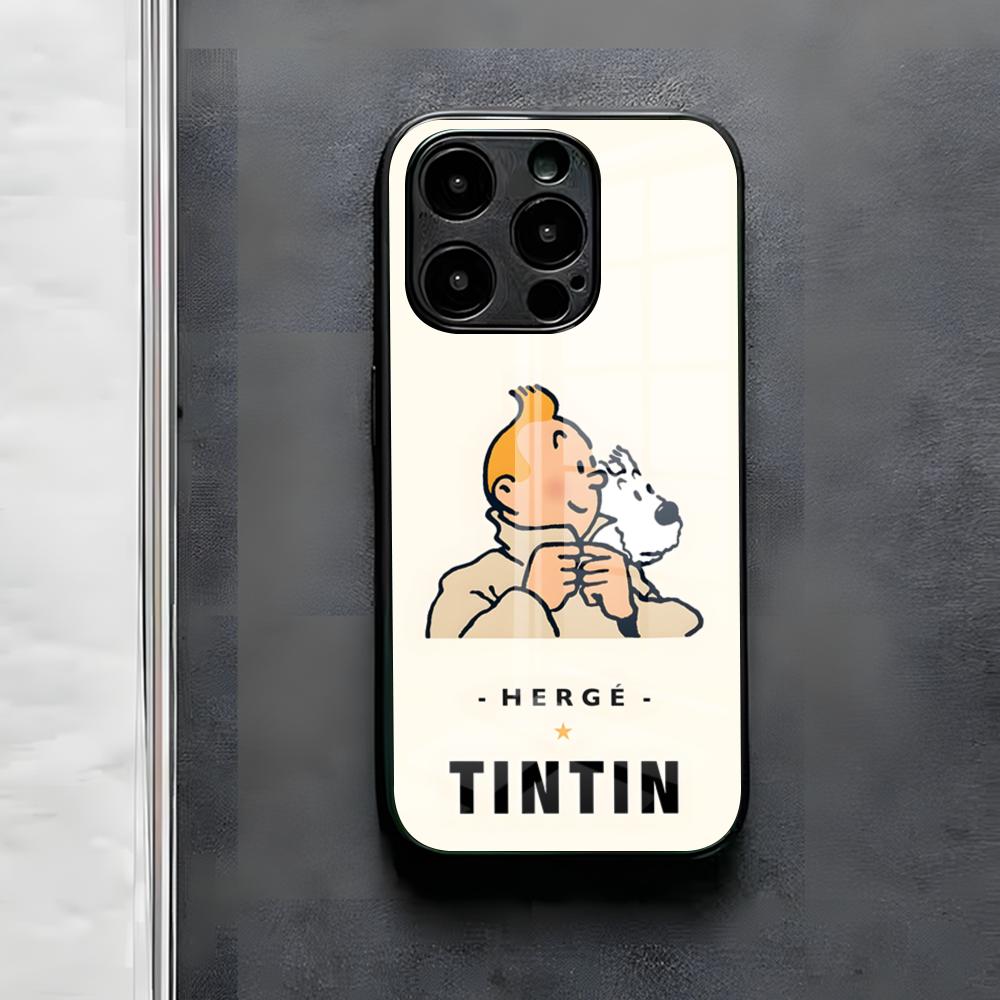 The Adventures Of T-TintinS Phone Case For IPhone 17 Air 16 E Pro Max 15 14 13 Mini 12 Pro 11 Max Plus Black Glass Cover