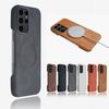 Sheep Leather Frameless Magnetic Case For Samsung S25 Ultra S24 Plus S23 S22 Ultra Anti-Fall Wireless Charging Shockproof Cover